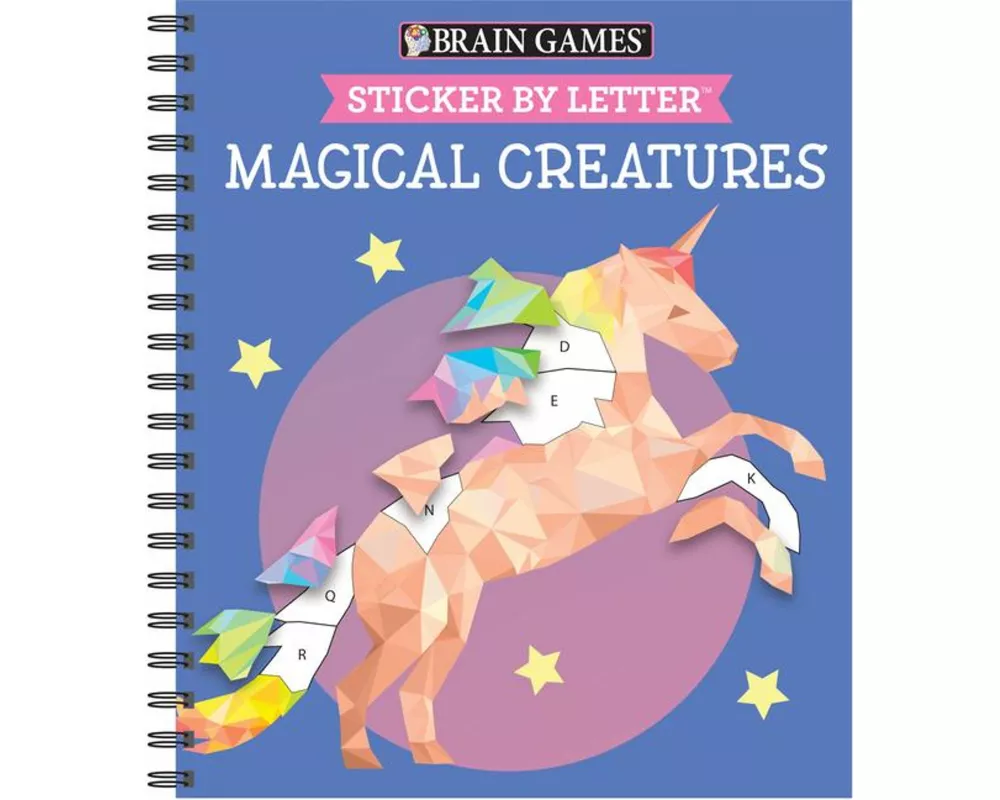 Brain Games - Sticker by Letter: Magical Creatures (Sticker Puzzles - Kids Activity Book)