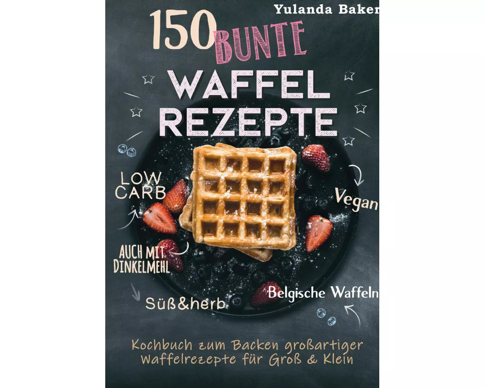 150 bunte Waffel Rezepte: Low Carb, Vegan, auch mit Dinkelmehl, Belgische Waffeln, süß & herb