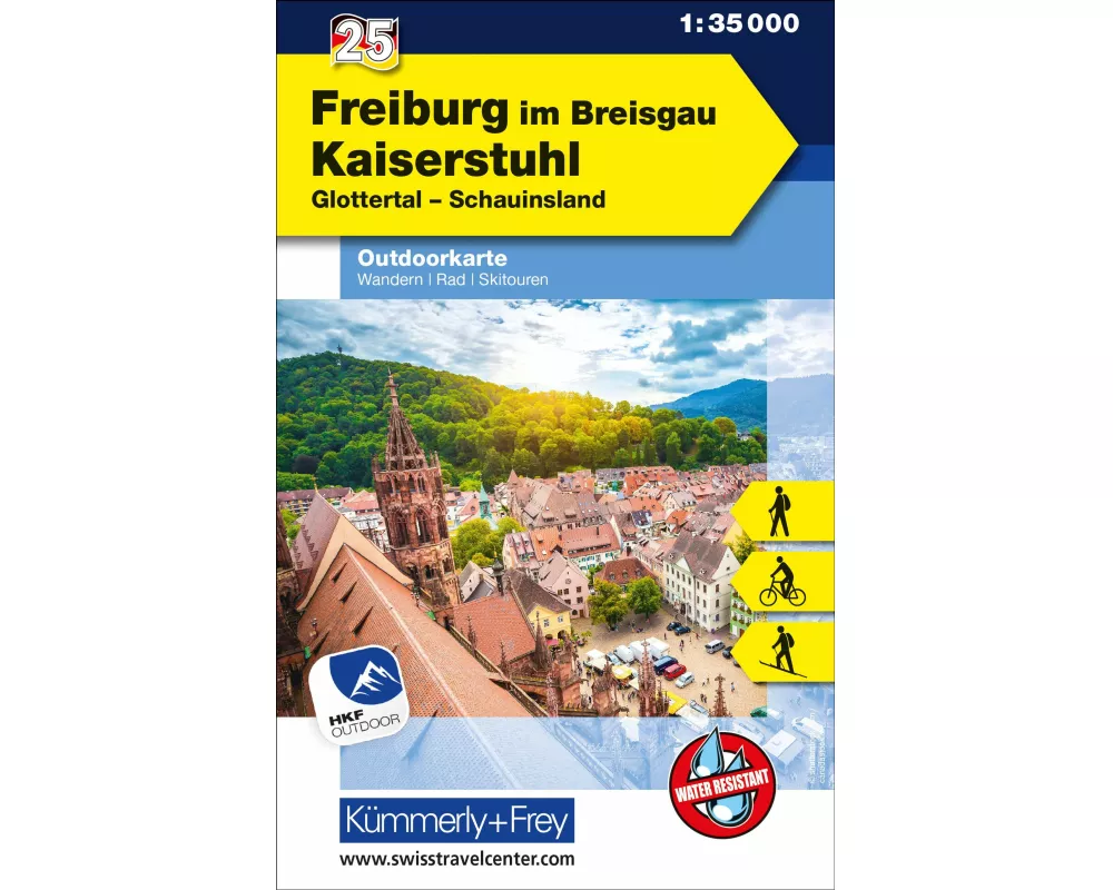 Kümmerly+Frey Outdoorkarte Deutschland 25 Freiburg im Breisgau, Kaiserstuhl 1:35.000