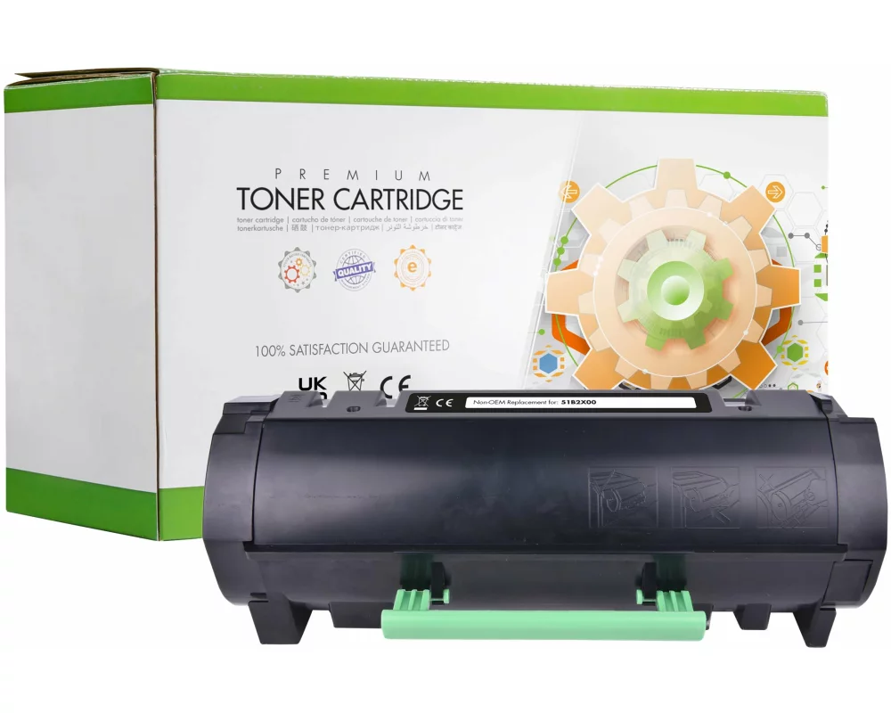 STATIC Toner cartridge compatible with Lexmark 51B2X00 black compatible 20.000 pages