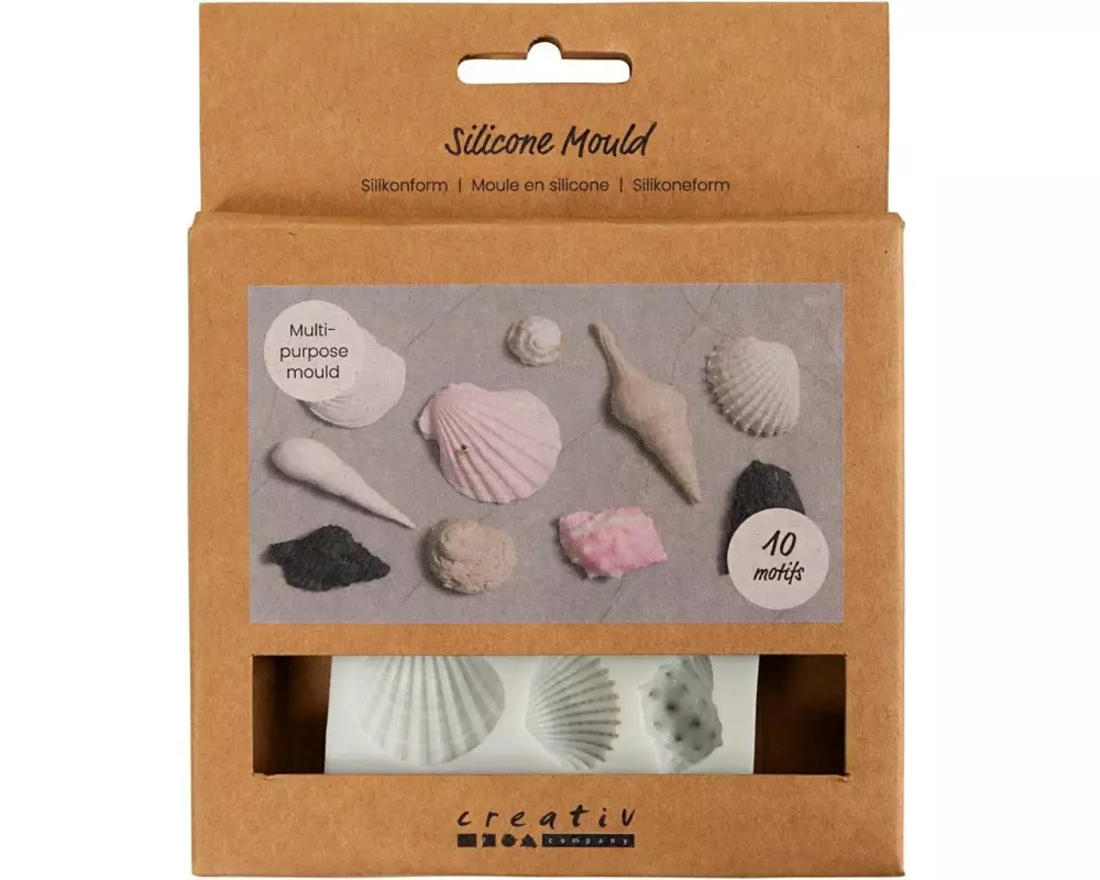 Creativ Company Versiegelung Giessformen Silikon Muscheln, 10 Motive
