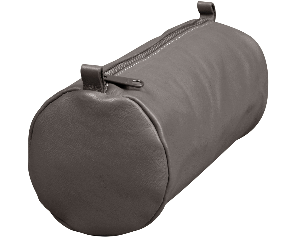 CLAIREFONTAINE Schlamperetui AgeBag 22x8cm 77035C grau, rund, Leder