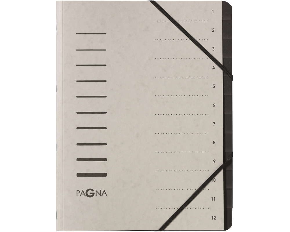 PAGNA Fächermappe Office A4 40059-21 hellgrau 1-12