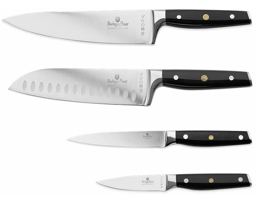 Berlinger Haus 4-teiliges Messerset Black Silver Collection