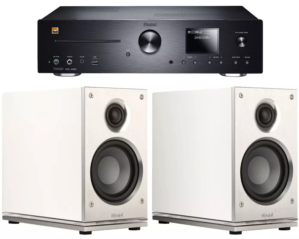 Magnat Stereo-Receiver MC 400 Set inkl. LS Weiss