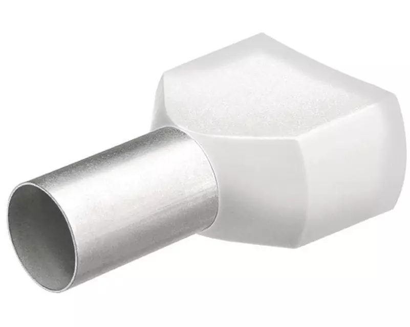 Knipex Aderendhülsen Twin 15 x 8 mm Weiss, 200 Stück