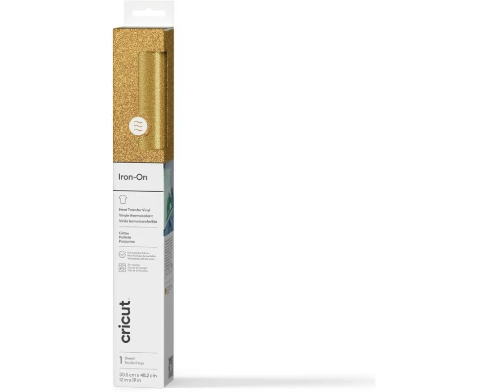 Cricut Aufbügelfolie Glitzer Iron-On 30.5 x 48.3 cm , Gold