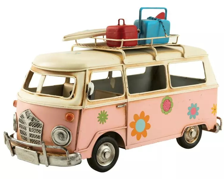 Dekomat AG Aufsteller Bus mit Stranddeko, Pink 14 cm