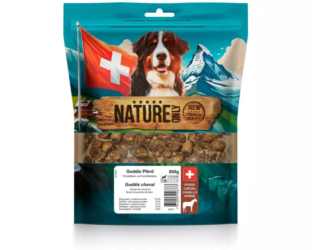 NATUREonly Kausnack Guddis Pferd 800 g