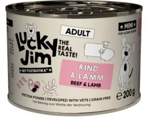Lucky Jim Nassfutter Mini Adult Rind und Lamm 200 g