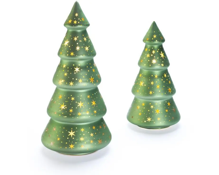STT Glass Tree Set Grün, 2-teilig