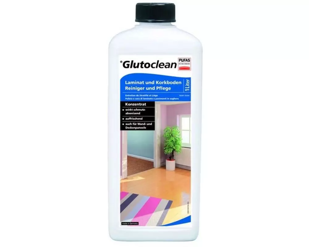 Glutoclean Laminat- und Korkbodenreiniger + Pflege 1 l, 1 Stück