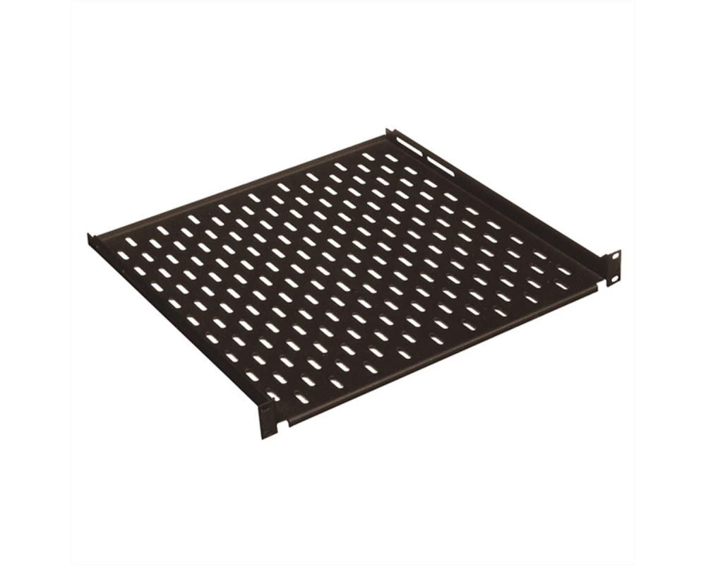 CONTEG 19"-Geräteträger schwarz 1 HE, 435 x 450 mm, max. 15kg