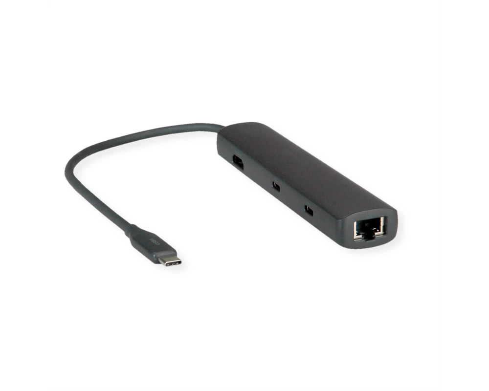 ROLINE Dockingstation USB Typ C, 8K30 HDMI, USB 3.2 Gen 2 (Typ-A+C), PD, 2.5GbE LAN