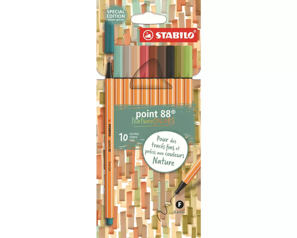 STABILO Fineliner point 88 NatureColors 10er, Mehrfarbig