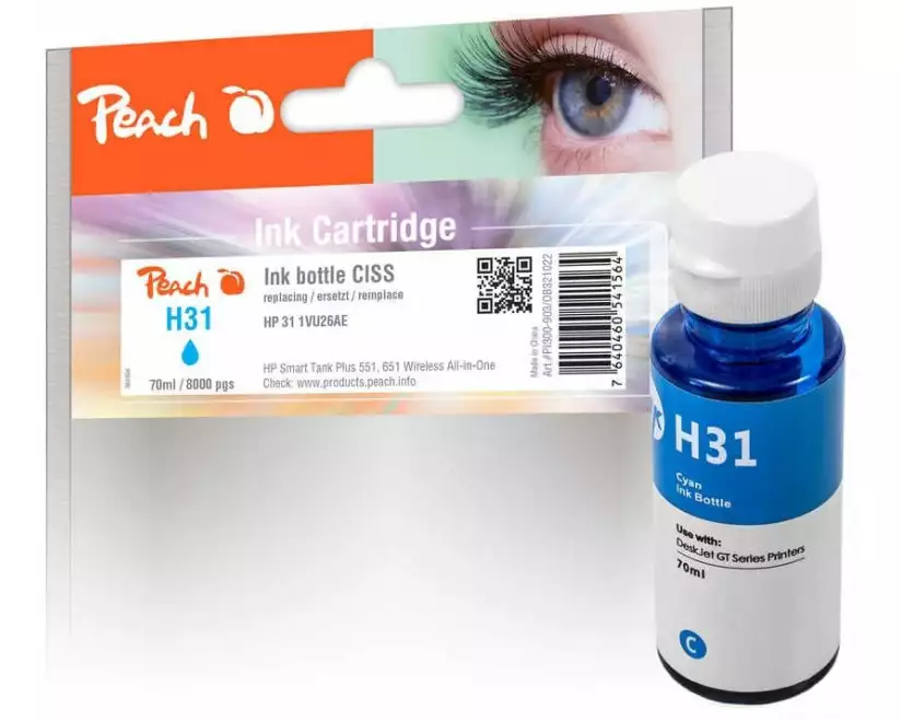 Peach Tinte HP 31 (1VU26AE) Cyan