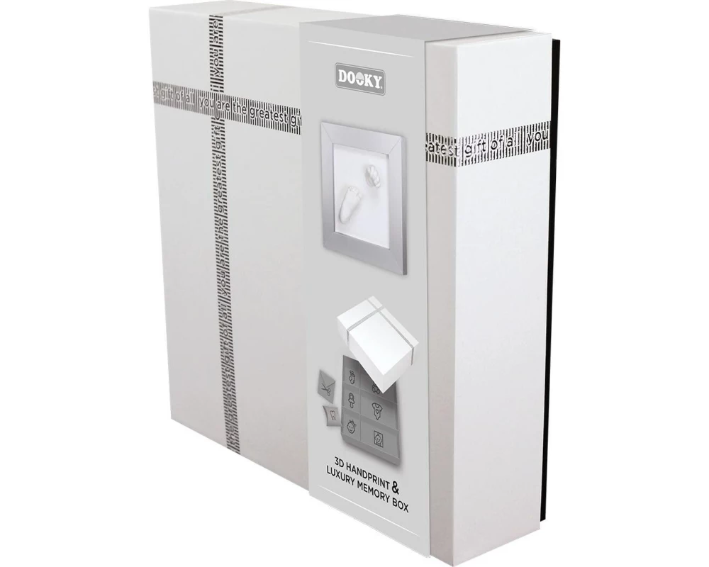 Dooky 3D-Abdruckset Deluxe / Erinnerungsbox Silber