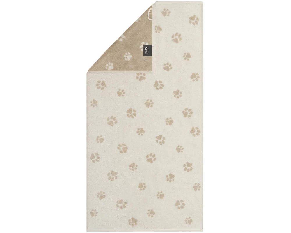 Cawö Duschtuch We Love Dogs Paws, 80 x 150 cm, Beige
