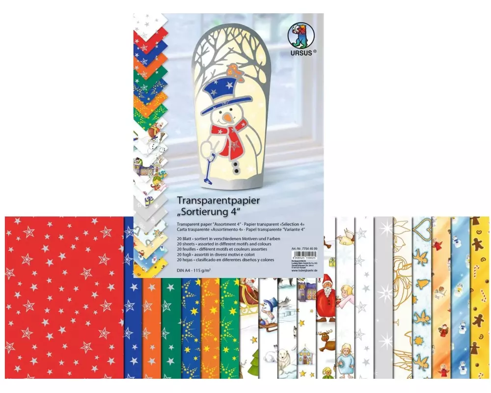 URSUS Transparentpapier Sortierung 4