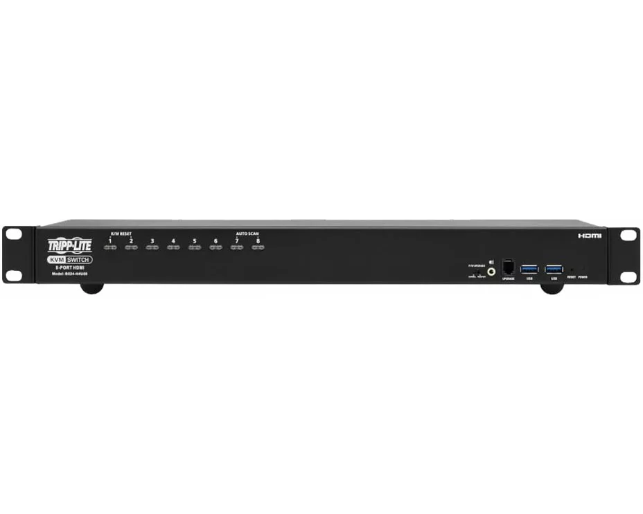 EATON TRIPPLITE 16-Port, DisplayPort/USB, KVM, Switch, with, Audio/Video, and, USB, Peripheral, Sharing, 4K, 60, Hz, 1U, Rack-Mount