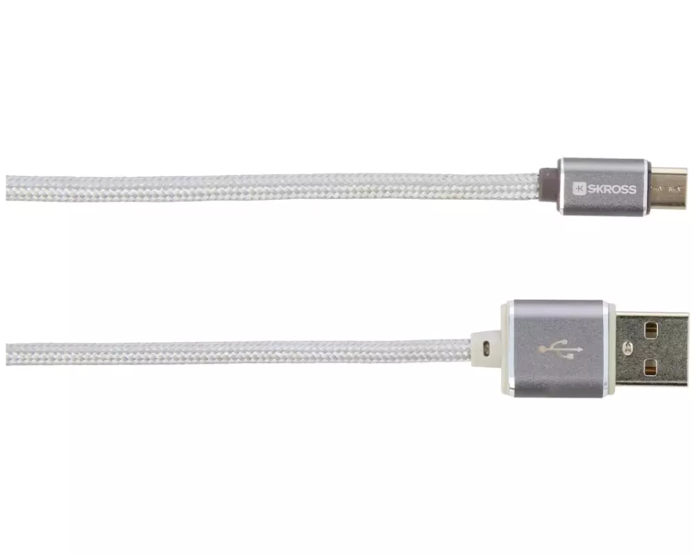 SKROSS USB 2.0-Metallkabel USB A - Micro-USB B 1 m