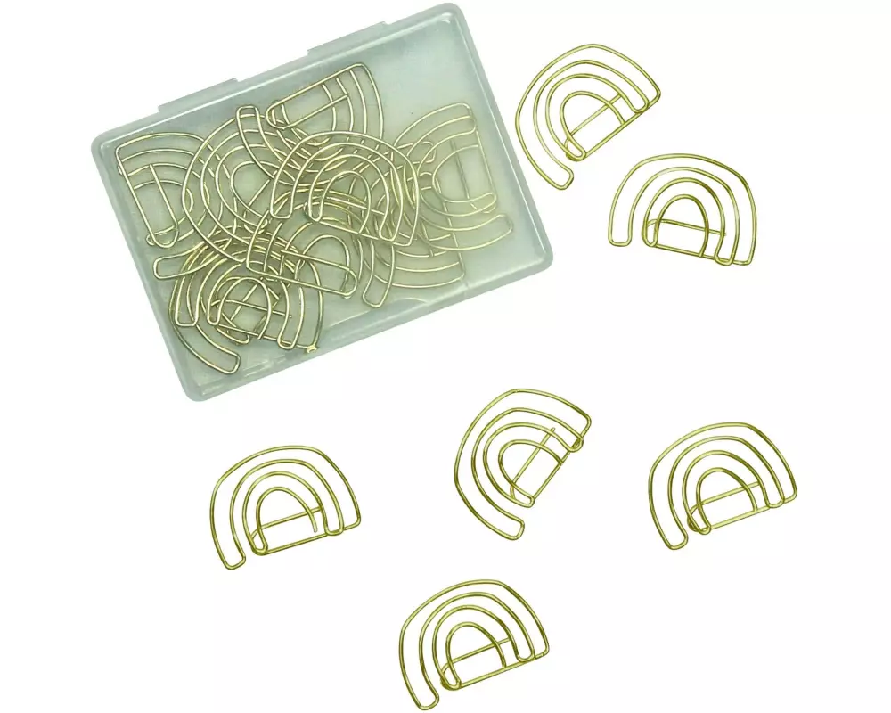 Papierdrachen Paper Clips Regenbogen Gold