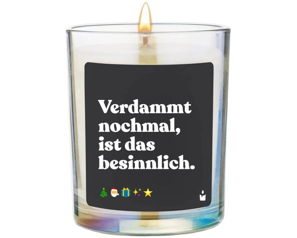 ChattyCandles Weihnachtskerze Verdammt nochmal 6.7 x 8 cm