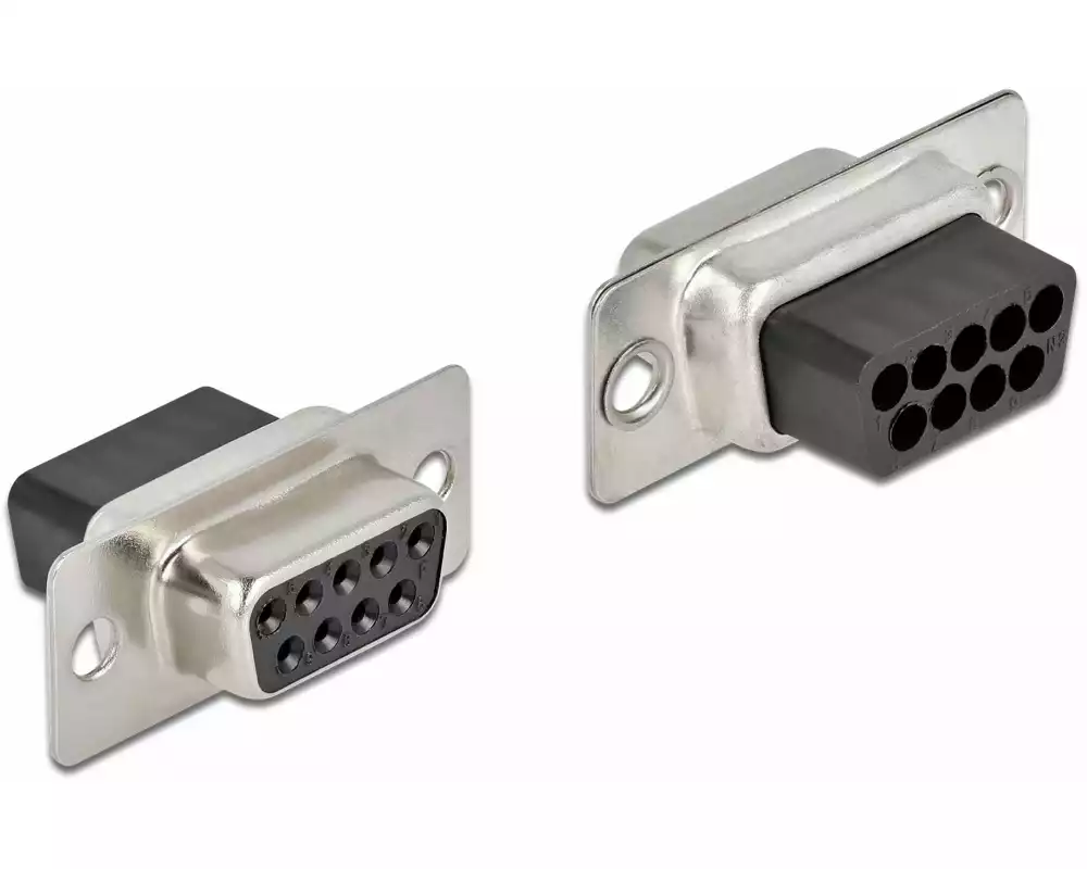 Delock Crimp Buchse D-Sub 9 Pin 4 Stück