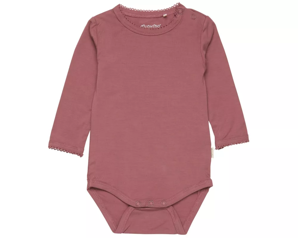 minymo Langarm-Body Bamboo Rose Brown Gr. 80
