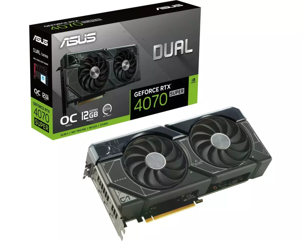 ASUS Grafikkarte Dual GeForce RTX 4070 Super OC Edition 12 GB