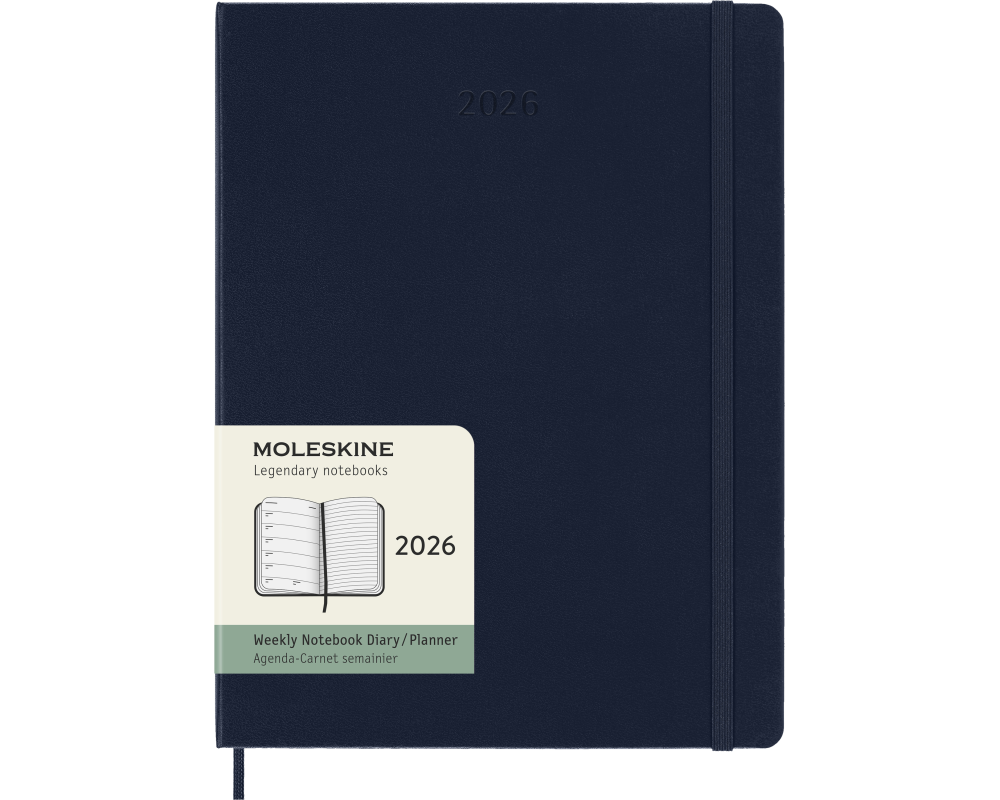 MOLESKINE Agenda Classic X-Large 2026 DHB2012WN4Y26 1W/1S saphir HC 19x25cm
