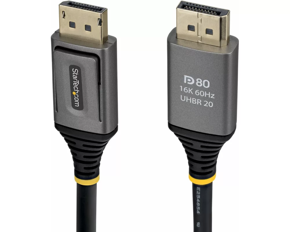 StarTech.com DP21V-1M-DP80-CABLE DisplayPort cable Schwarz
