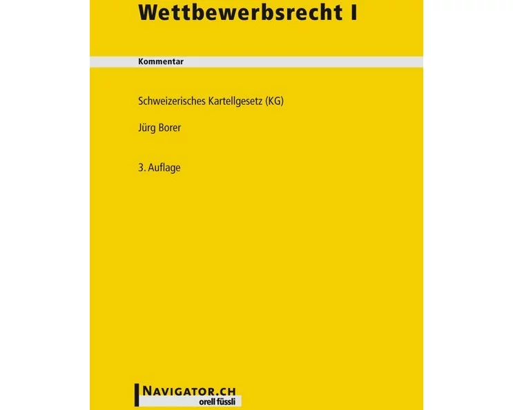 Wettbewerbsrecht I Kommentar