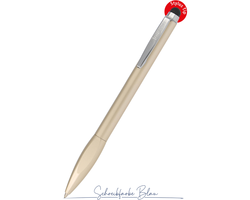 ONLINE Kugelschreiber Best Ager 34275/3D champagne, Stylus-Tip