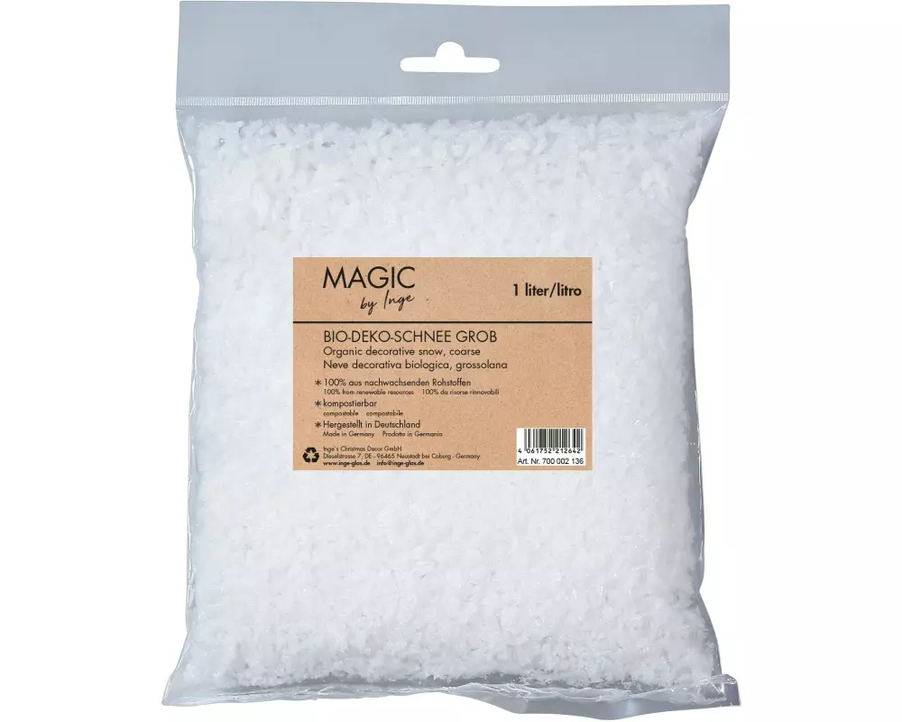 INGES CHRISTMAS DECOR Dekoschnee, grob, 1 l