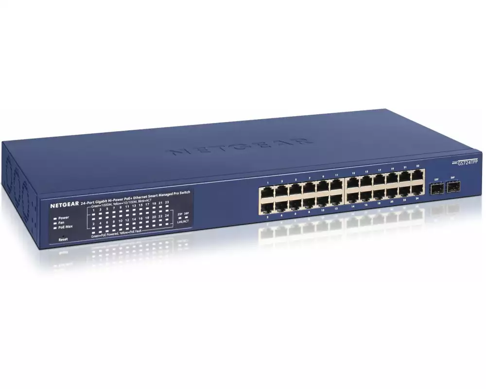 Netgear PoE+ Switch GS724TPPv3 26 Port