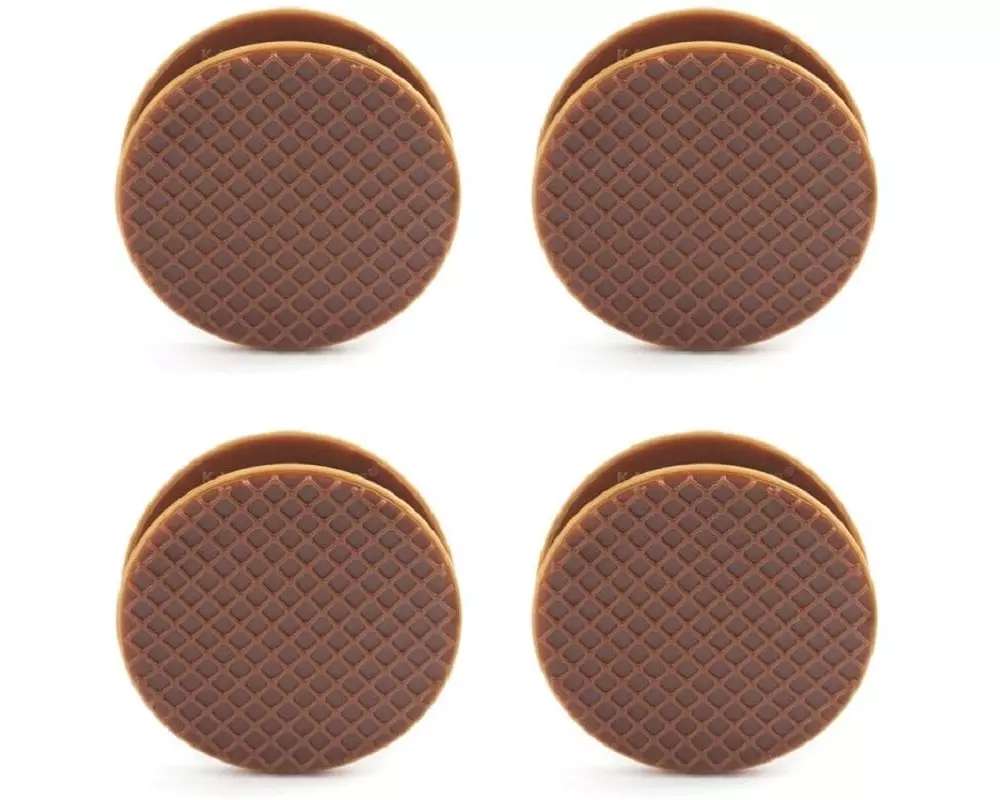 Kikkerland Verschlussclip Waffel 6 Stück, Dunkelbraun