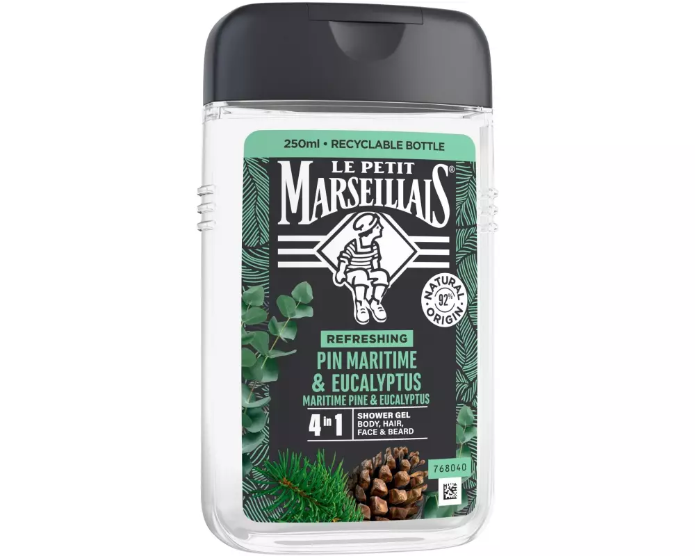 Le petit Marseillais Duschgel Men 4 in 1 Kiefer und Eukalyptus 250 ml