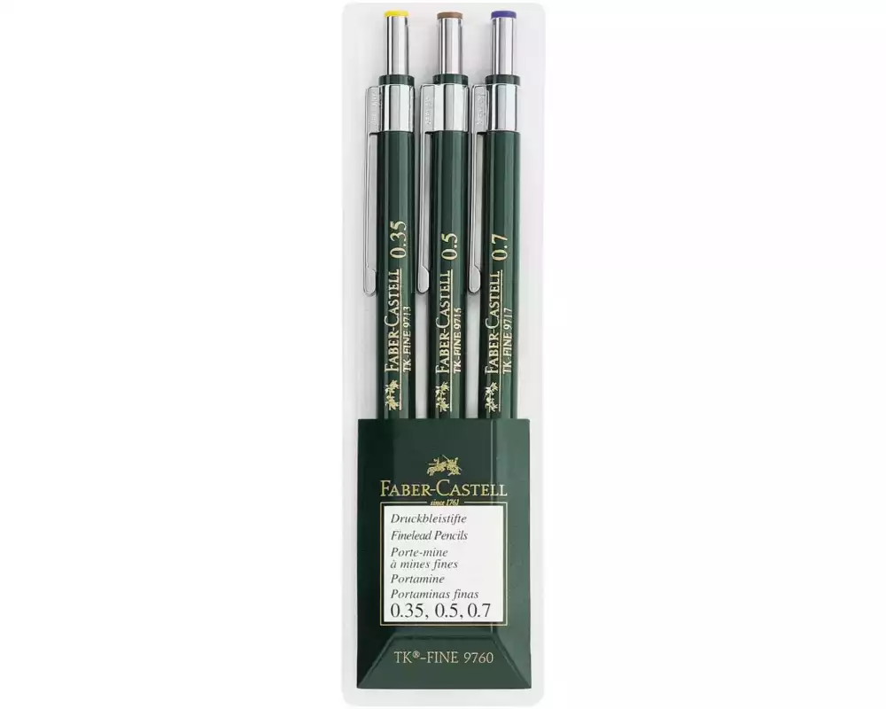 Faber-Castell Minenbleistift Faber-Castell TK-Fine 9760 3er Etui