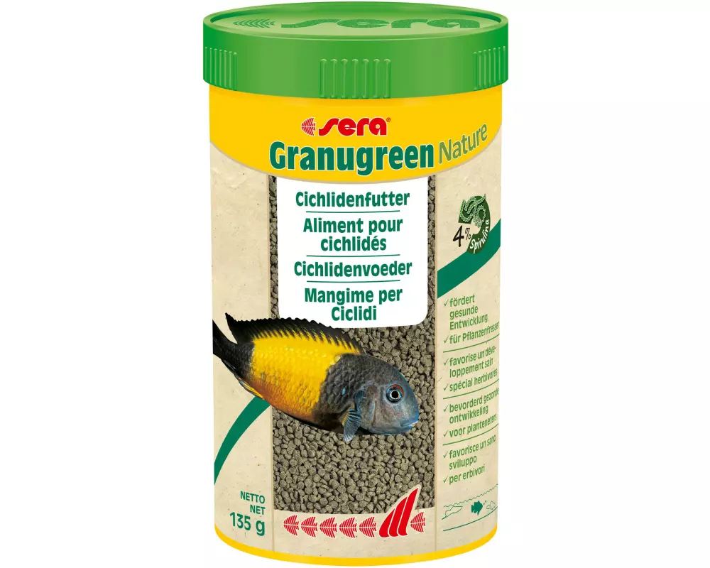 sera Cichlidfutter Granugreen Nature, 250 ml, 135g