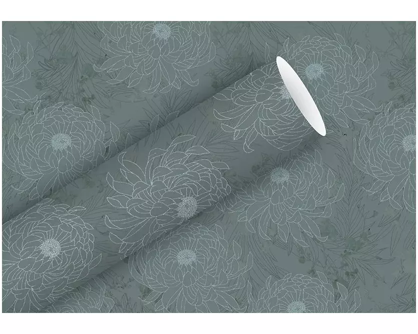 Braun + Company Geschenkpapier Coco Grau, 70 cm x 1.5 m