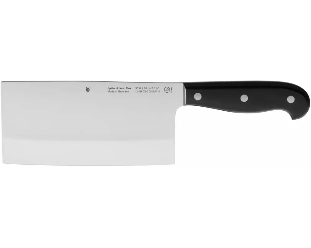 WMF Chinesisches Kochmesser Spitzenklasse Plus 16 cm, Schwarz