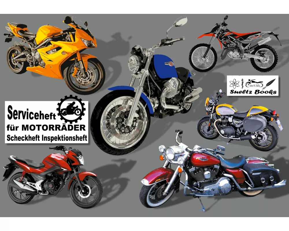 Serviceheft für MOTORRÄDER - Scheckheft Inspektionsheft