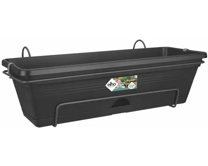 Elho Blumentopf Green Basics Balkonkasten Allin1 50 cm Schwarz