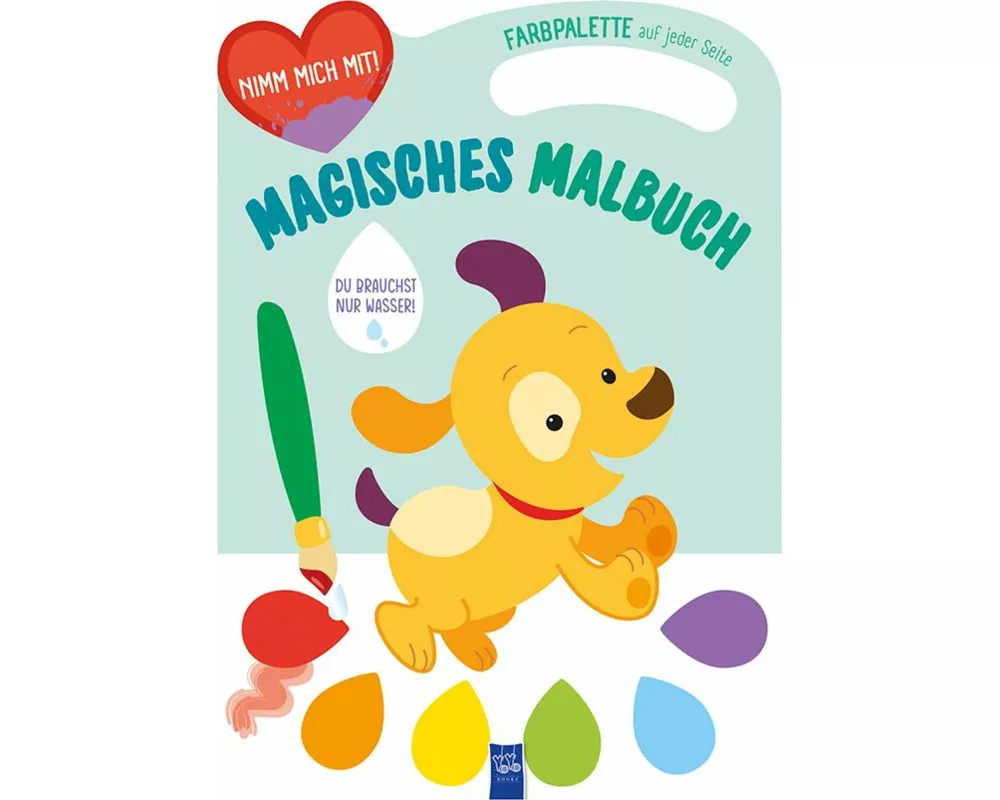 Magisches Malbuch - Cover grün (Hund)