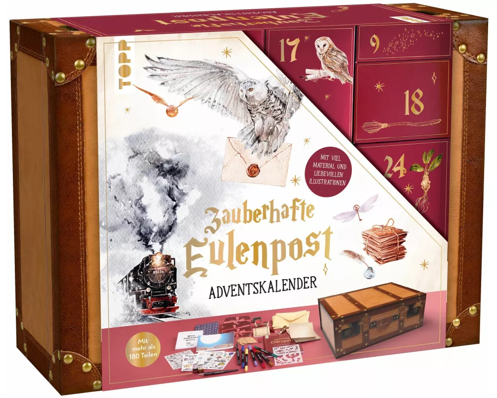 Adventskalender Zauberhafte Eulenpost: 24 Überraschungen für Papeterie-Lover