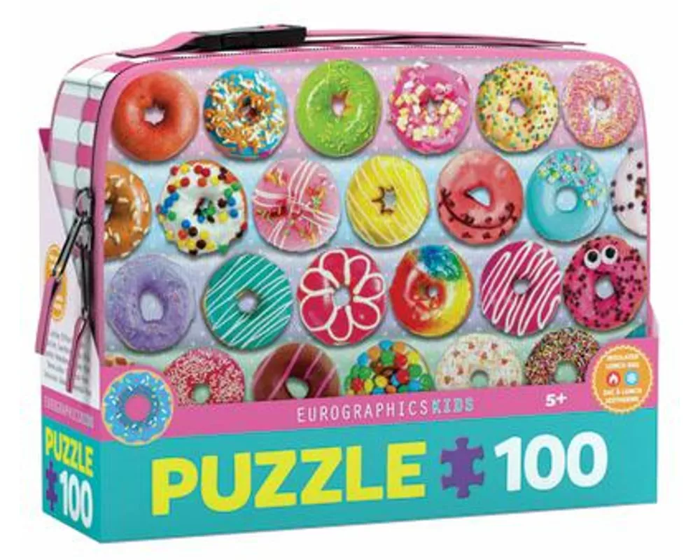 Lunch Box Puzzle 100 Teile - Delightful Donuts