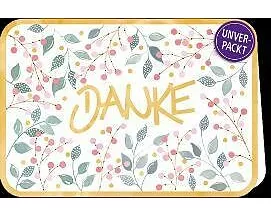 Doppelkarte. Simply Gold. Danke - Blätter