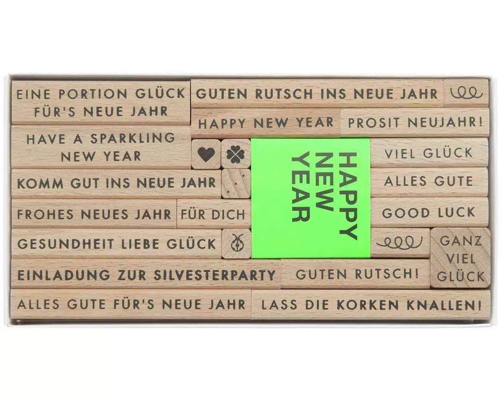 Stempelset Happy New Year FSC 100%