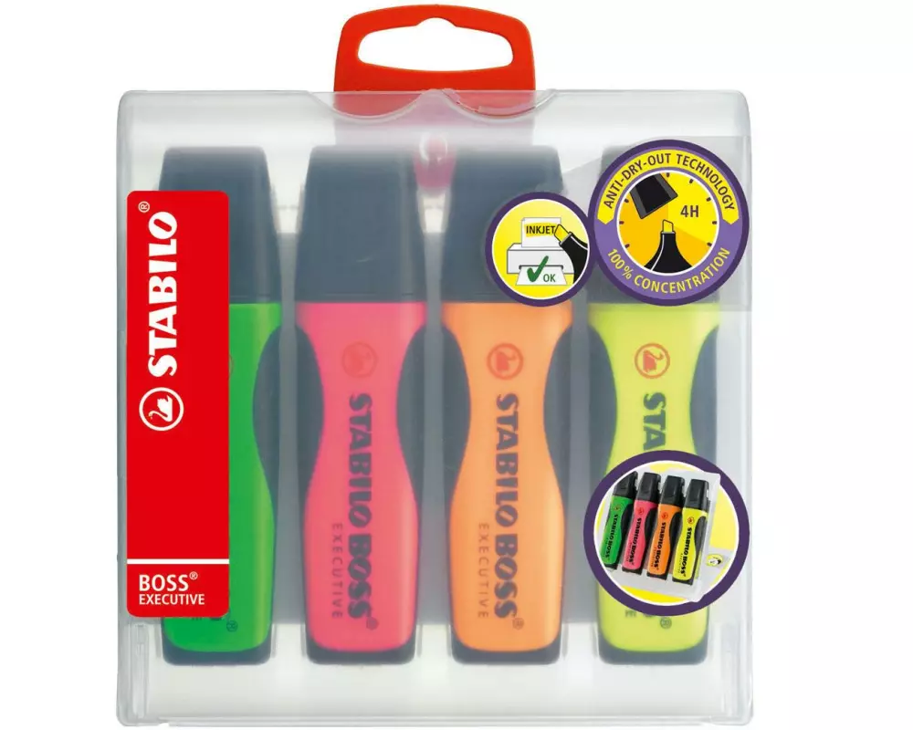 STABILO Textmarker Boss Executive 4 Stück